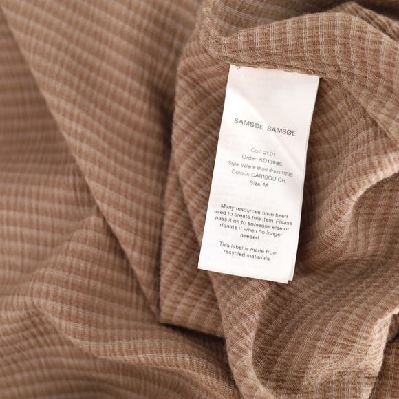 Samsoe Samsoe Women Brown Viscose Valerie Button Front Casual Dress Size M - Picture 10 of 10